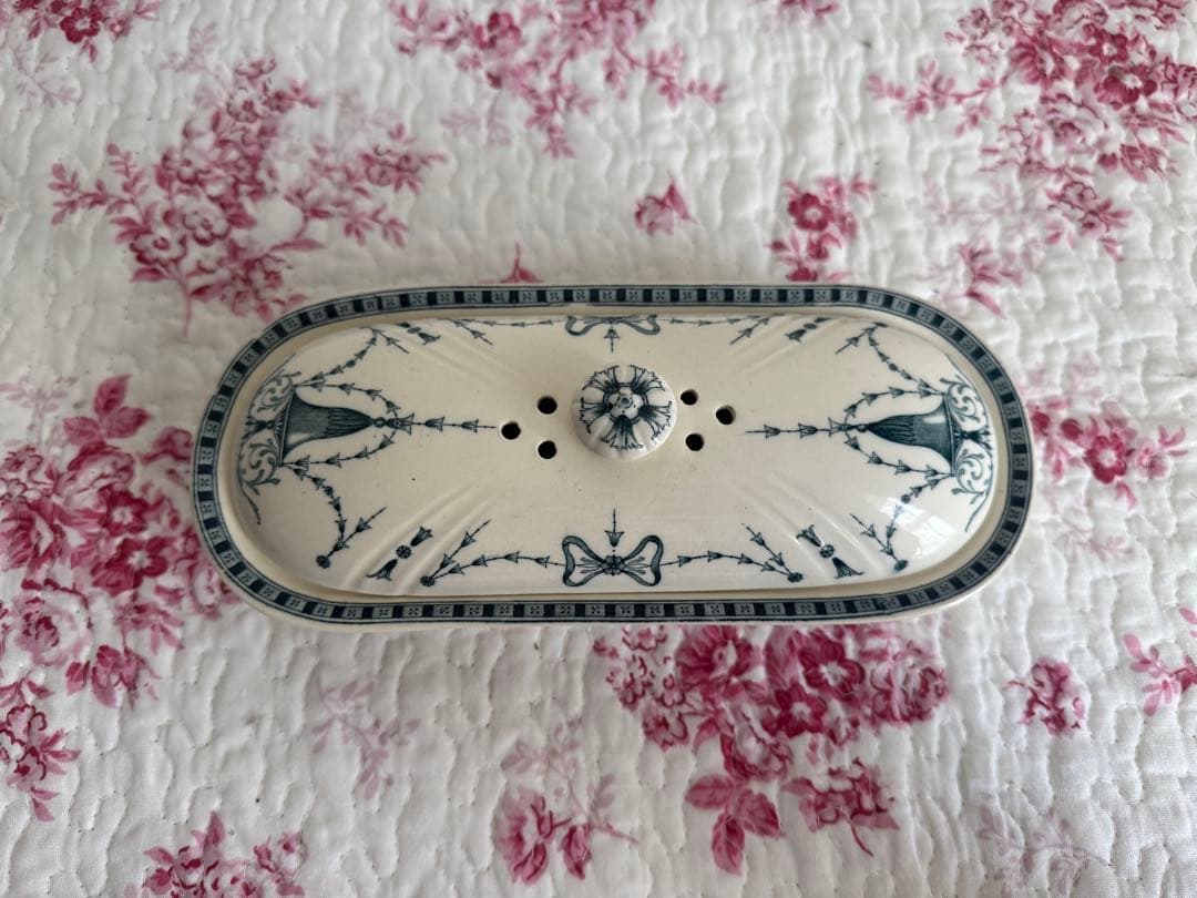 フランスアンティーク　エミール・ブルジョア　陶器製の歯ブラシケース