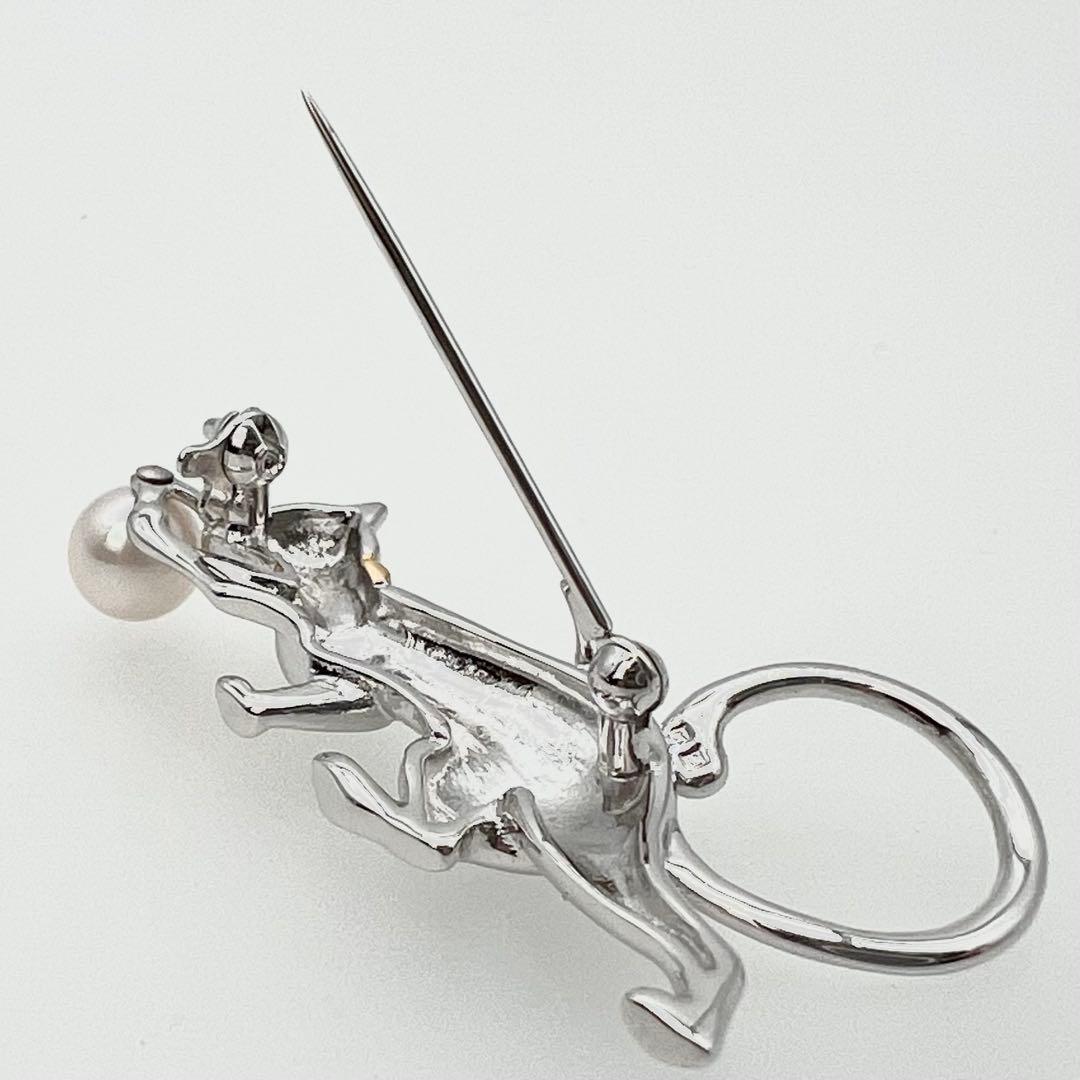 MIKIMOTO ミキモト ブローチ コサージュ パール 真珠 猫 キャット