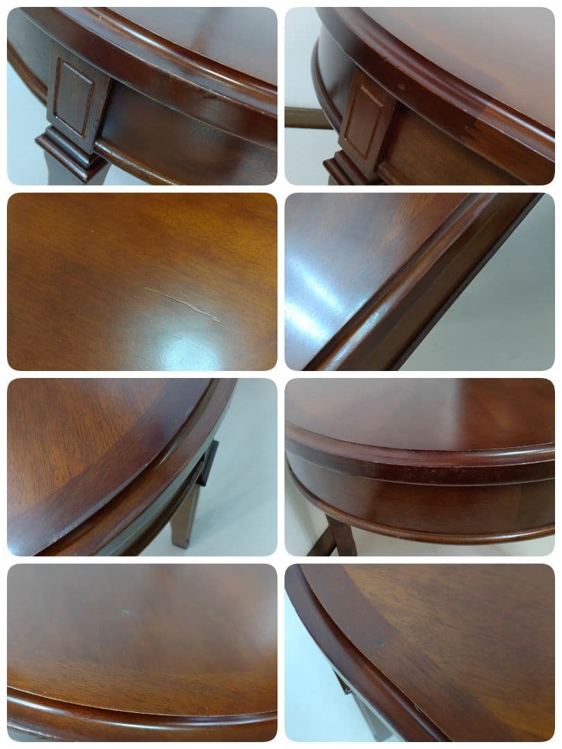 マルニ木工 地中海 センターテーブル 楕円形引き出し付き クラシカル