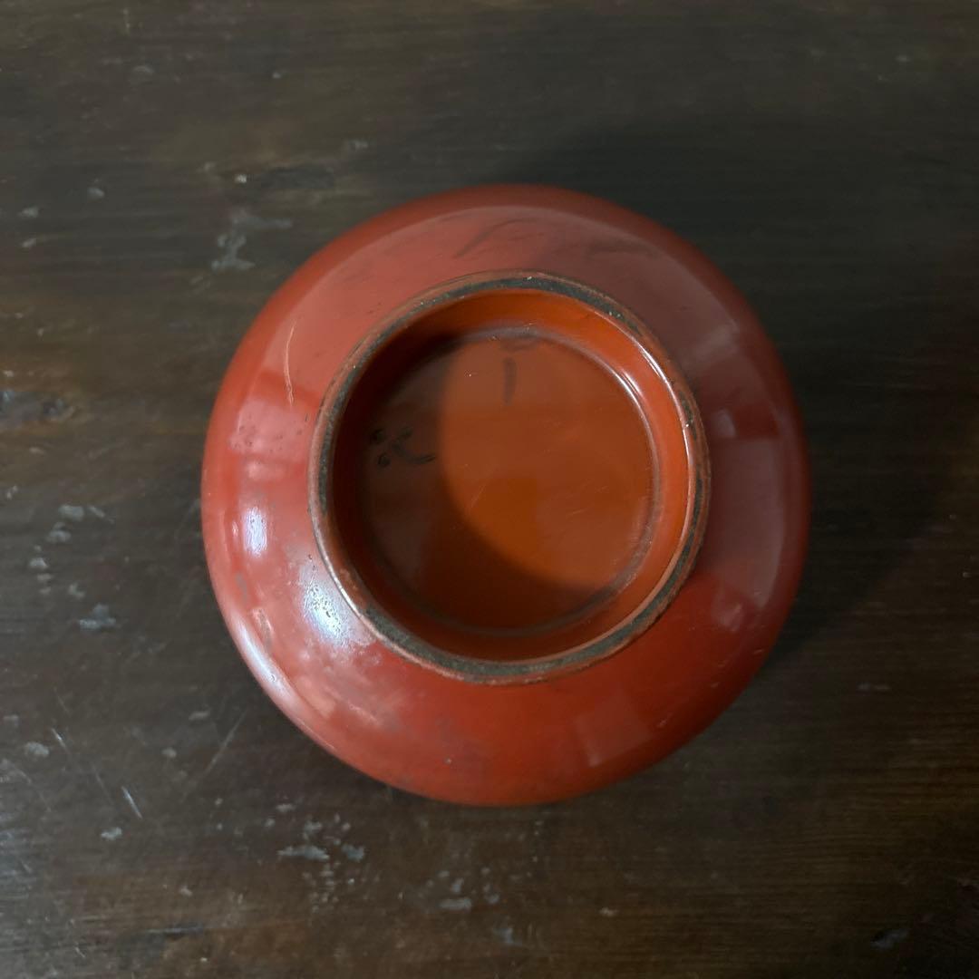 時代朱塗椀　根来.懐石.酒器.古道具.アンティーク.検:白洲正子.秦秀雄.李朝
