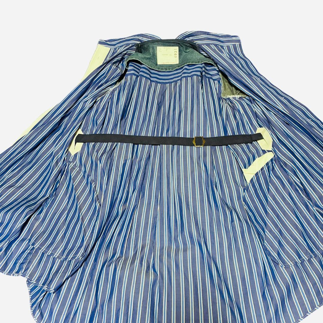 サカイ sacai ドッキング デニム シャツ ストライプ レディース F