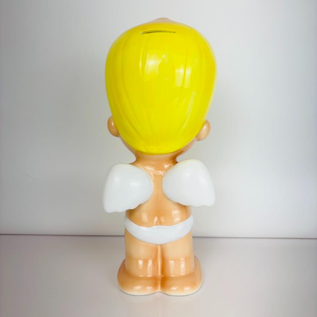 【美品】 内藤ルネ RUNE 貯金箱 天使 全長約33㎝ 昭和レトロ