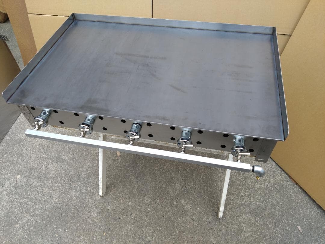 極厚９ミリ鉄板　大量調理　グリドル　９０×５５　グリラー　お好み焼き