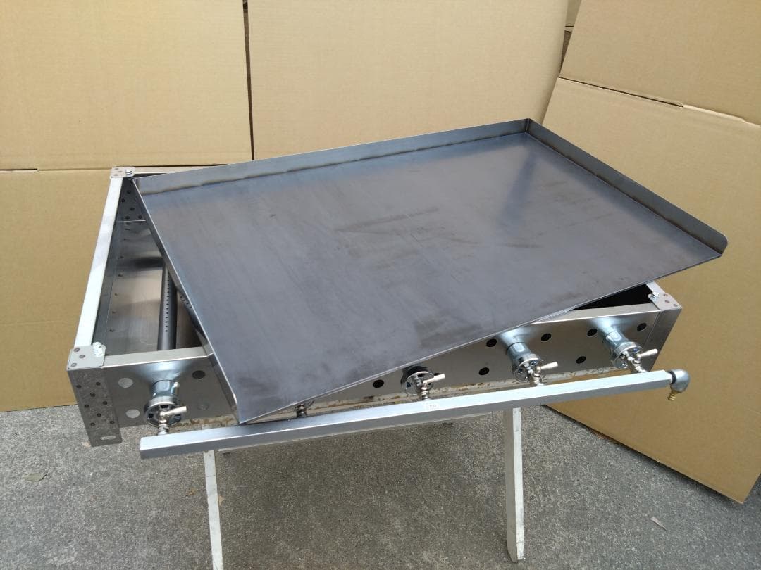 極厚９ミリ鉄板　大量調理　グリドル　９０×５５　グリラー　お好み焼き