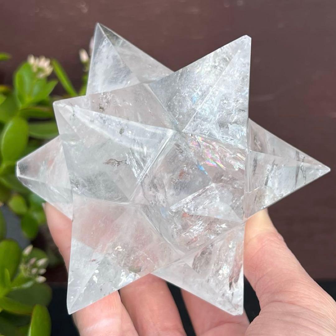 ※訳あり品 虹入り アステロイド 水晶 天然石 パワーストーン