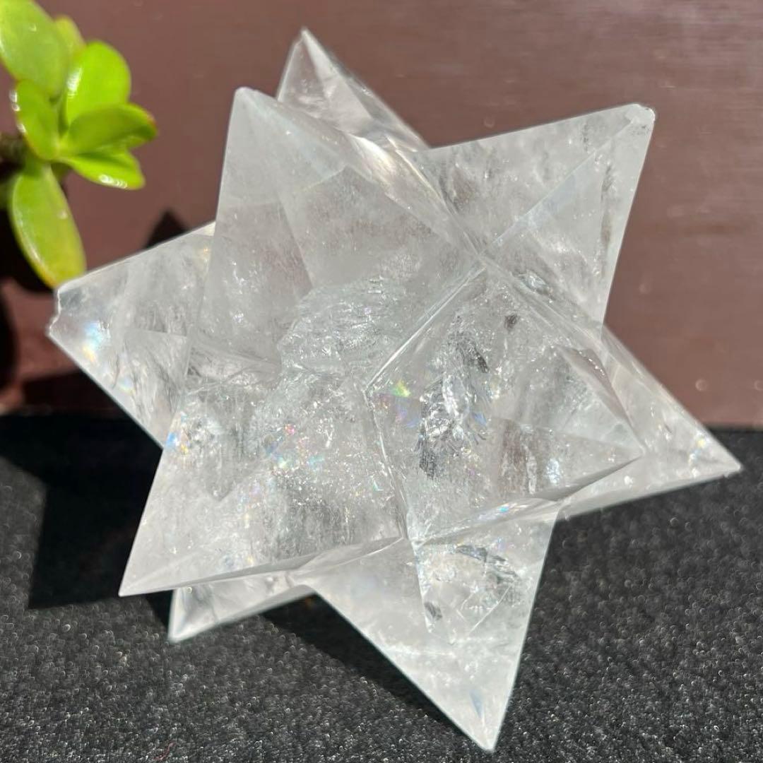 ※訳あり品 虹入り アステロイド 水晶 天然石 パワーストーン