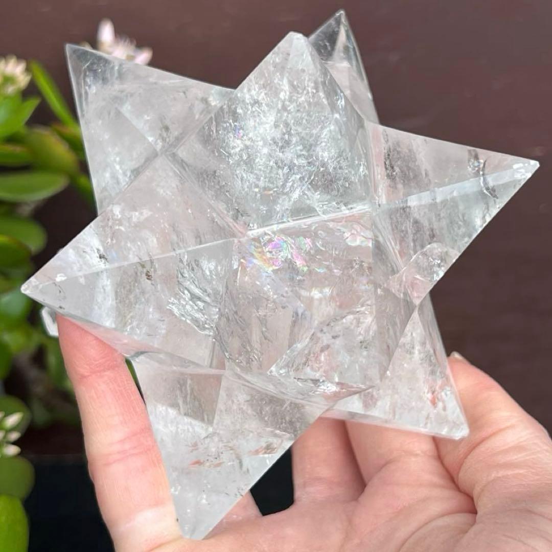 ※訳あり品 虹入り アステロイド 水晶 天然石 パワーストーン