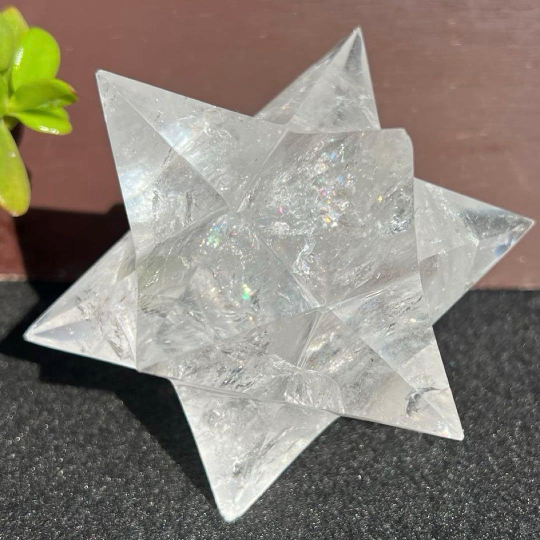 ※訳あり品 虹入り アステロイド 水晶 天然石 パワーストーン
