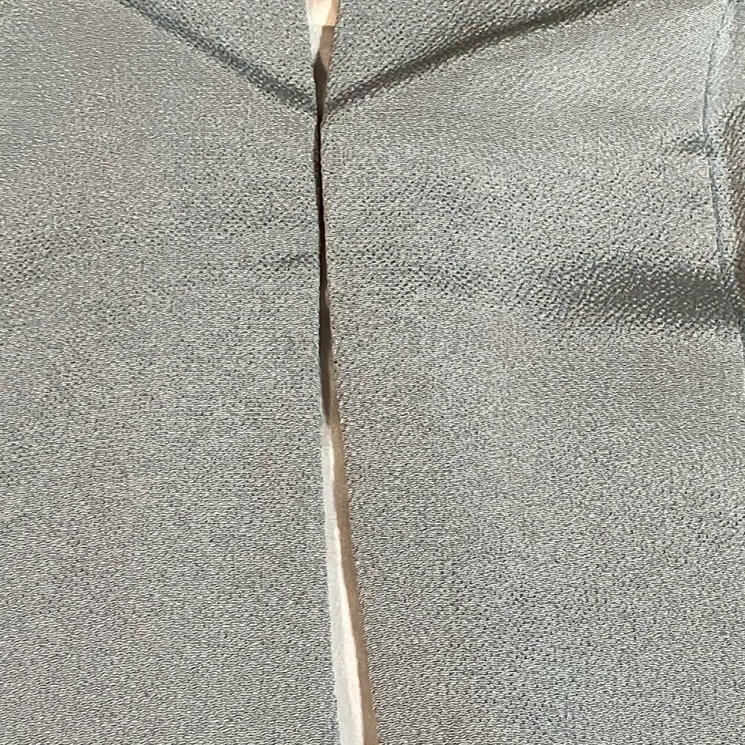 ［7179］訪問着 相良刺繍 花丸文様 縮緬 一つ紋 違い鷹の羽 正絹 着物 袷