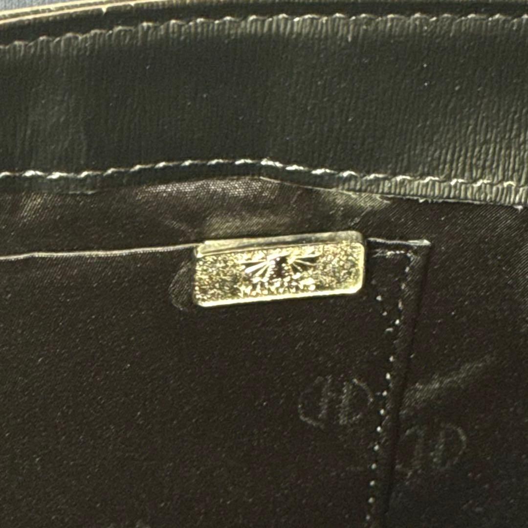 専用品HAMANO ロイヤルスタンド 黒 カーフレザー ハンドバッグ現行品