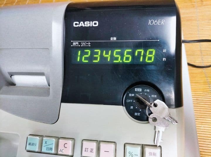 カシオレジスター　106ER　簡単便利特殊　送料込　000152