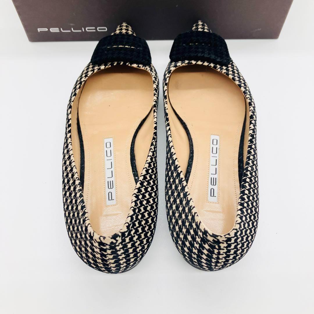 極美品✨ペリーコ　千鳥格子　フラット パンプス　チェック　アネッリ フィッビア
