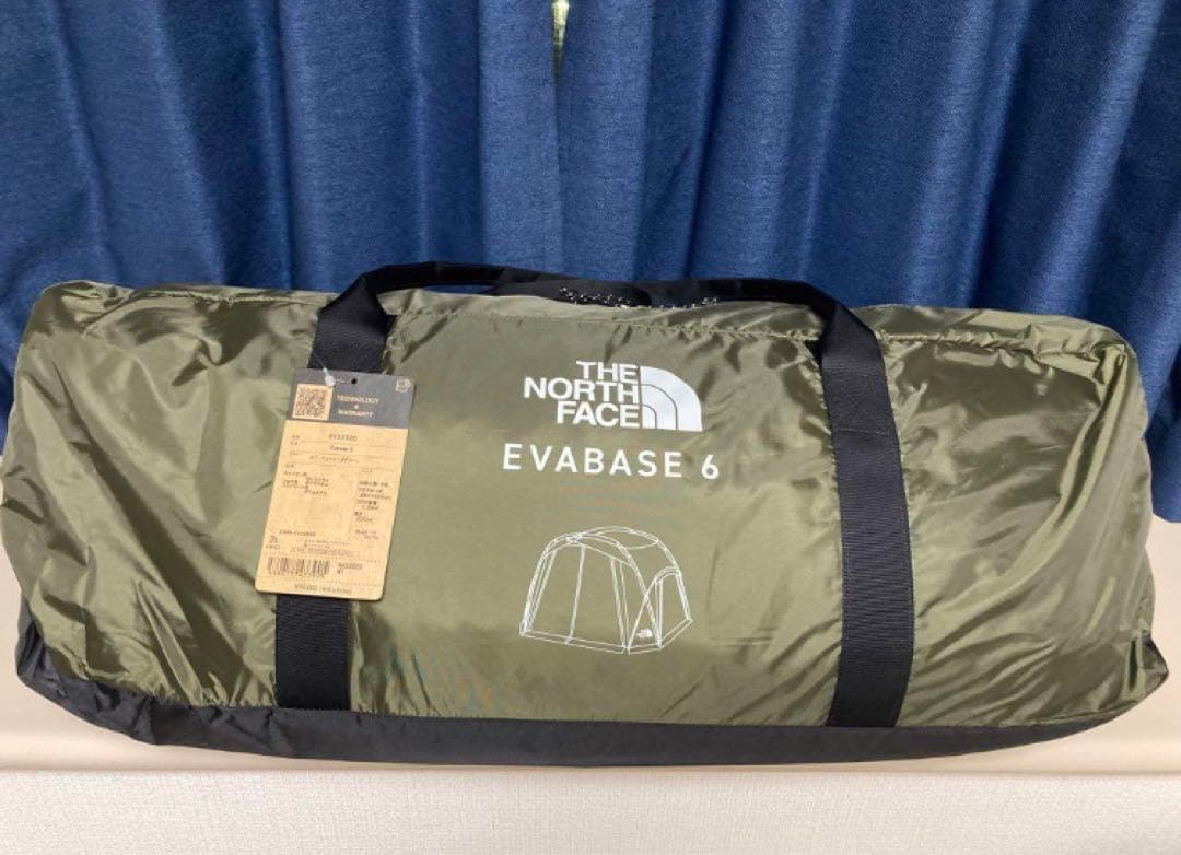 新品未使用　ノースフェイス　エヴァベース6 ニュートングリーン