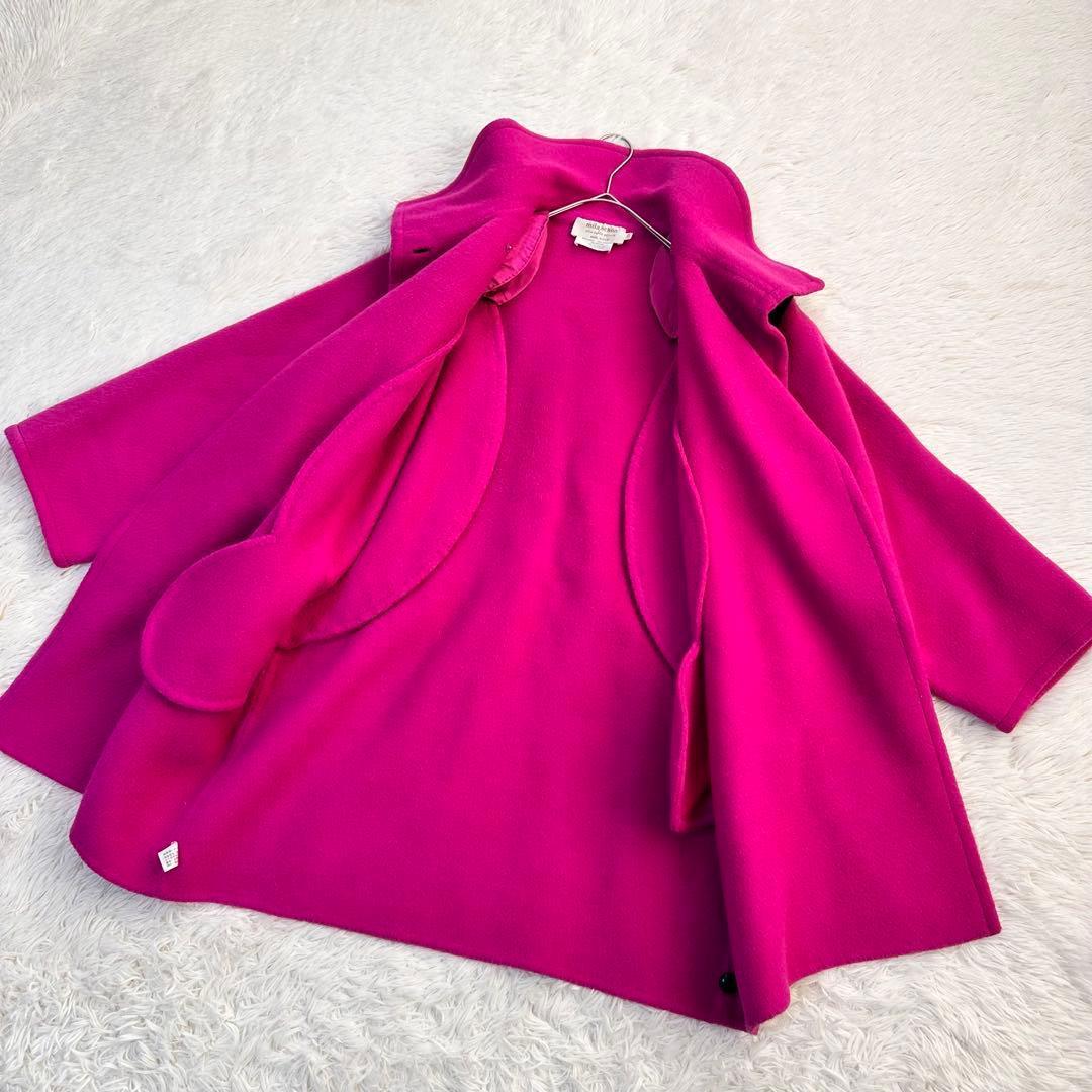 ミラショーン イタリア ダブルフェイス オーバーコート マゼンタ XL アンゴラ