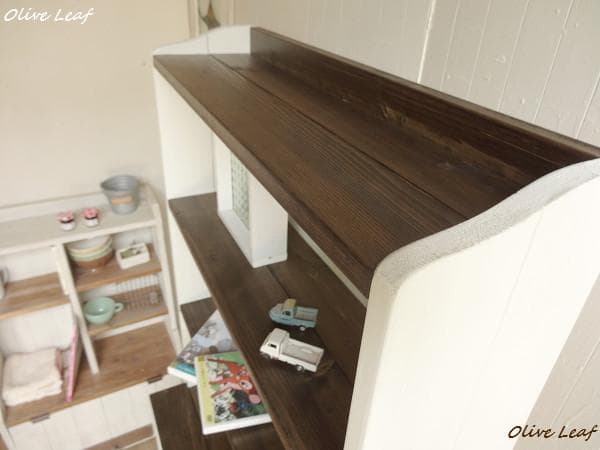 サイズ、デザインオーダー可！6段カップボードW64シャビーエスプレッソ●受注製作