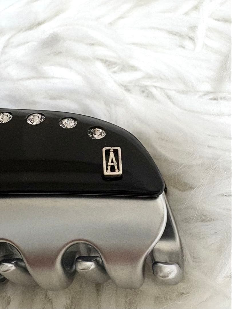 アレクサンドル ドゥ パリ スワロフスキー ヘアクリップ L ヴァンドーム 黒