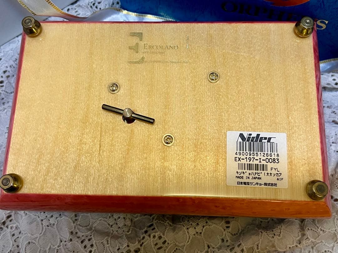 「オルフェウス」金魚花火(大塚愛)サンキョ象嵌ジュエルBOXオルゴール(30弁)