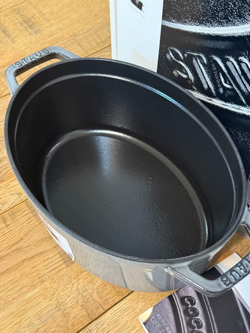 新品 ストウブ ピコ・ココット オーバル グレー 23cm 40500-236