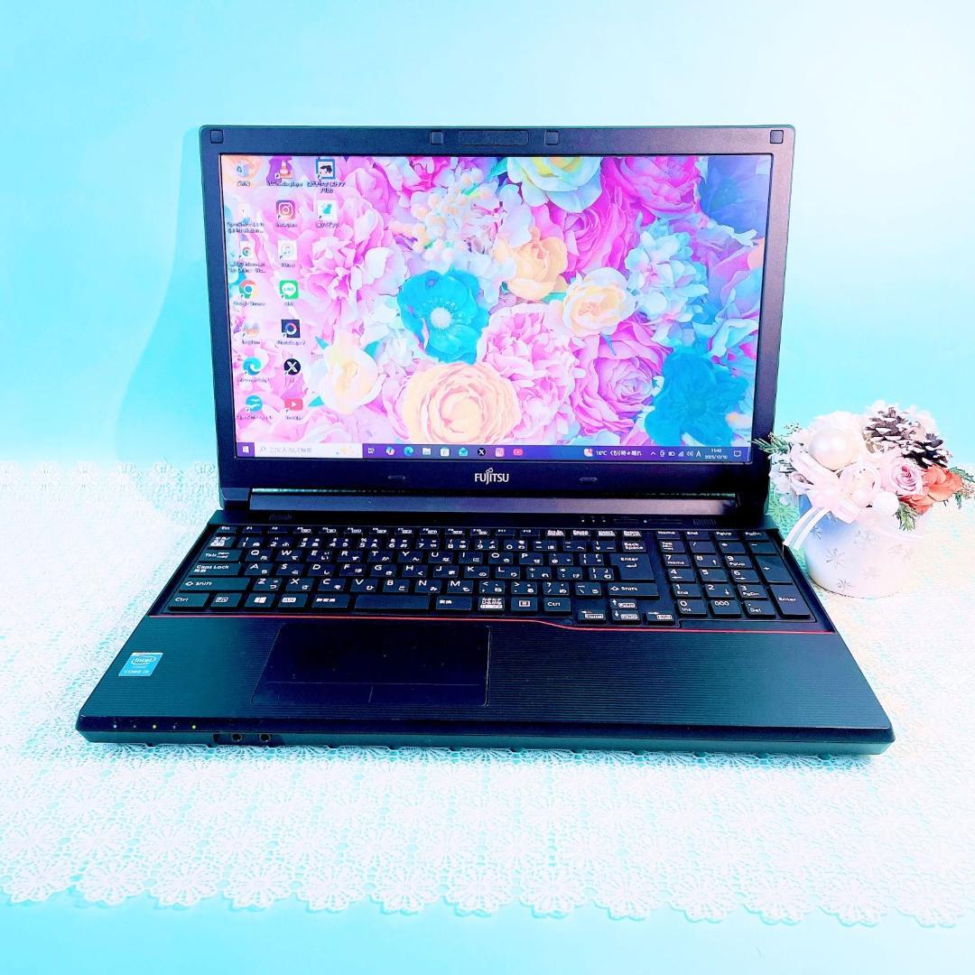 動作良好❣️黒ノートパソコン✨️事務作業におすすめ大容量SSD512GB✨️16GB