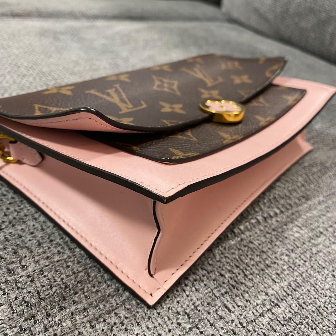 【美品】ルイヴィトン モノグラム ポルトフォイユ・フロール チェーン