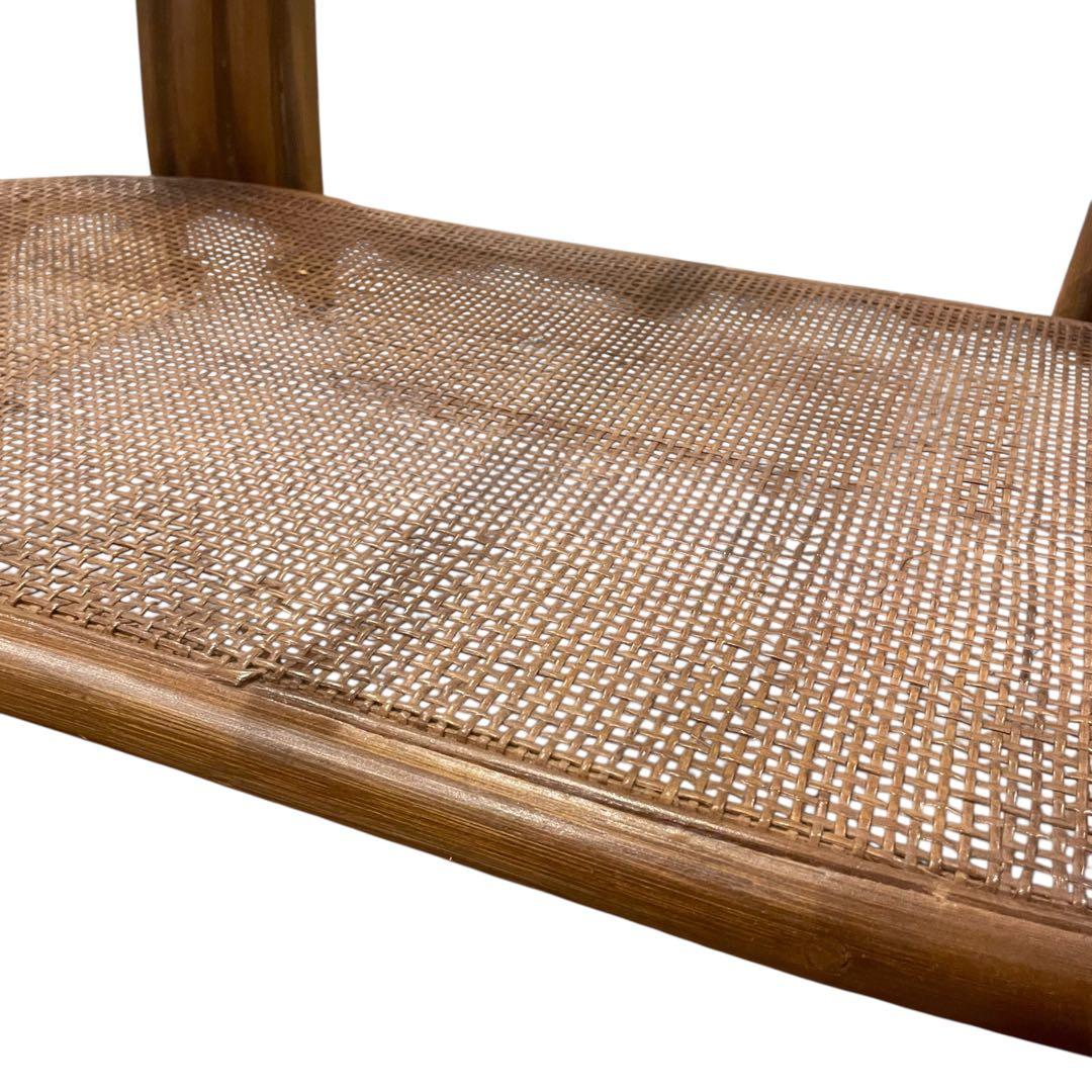 ラタン 藤　ガラステーブル　 アンティーク