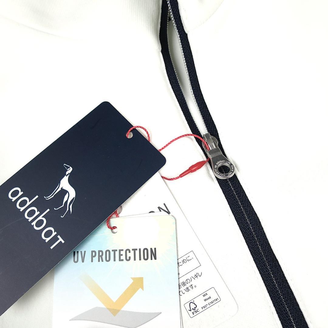 adabat 日本製 せとはるコラボ ハーフジッププルオーバー 白 M