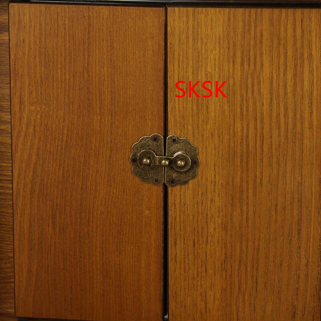 コスメボックス メイクボックス 三面鏡 四葉のクローバーデザイン 化粧道具入れ