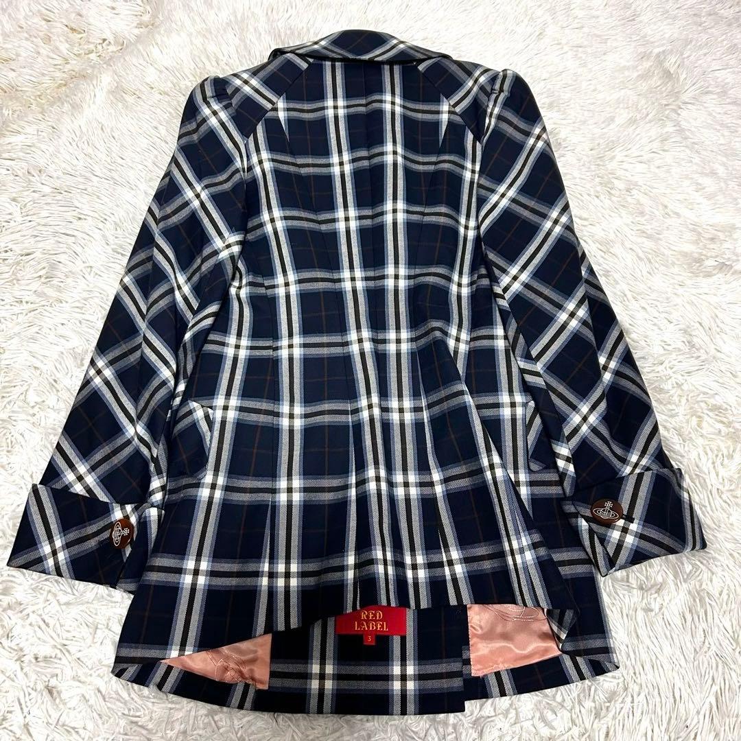 極美品　vivienne west wood チェック　ショートコート　3 綿