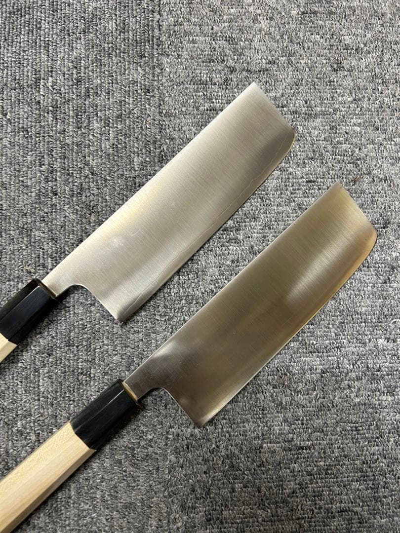 [2個セット] 包丁 菜切包丁 銀三 165mm 水牛八角柄 ステンレス