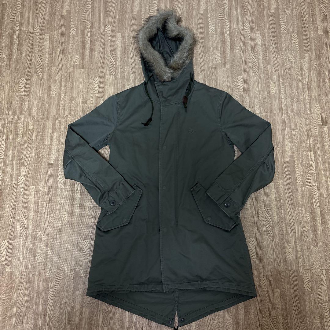 フレッドペリー モッズコート ユニオンジャック ライナー フリース ドローコード