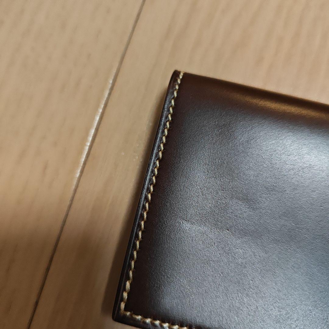【美品】万双 名刺入れ　コードバン　ボルドー