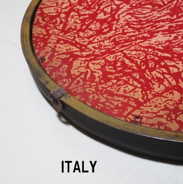 イタリア製 アンティークウォールミラー 壁掛けoval（楕円形）