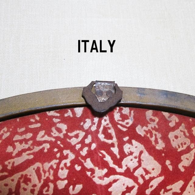 イタリア製 アンティークウォールミラー 壁掛けoval（楕円形）