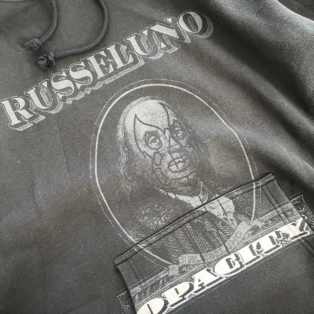 Russeluno ラッセルノ　パーカー　フーディ　メンズ　ゴルフ　ルチャ　黒