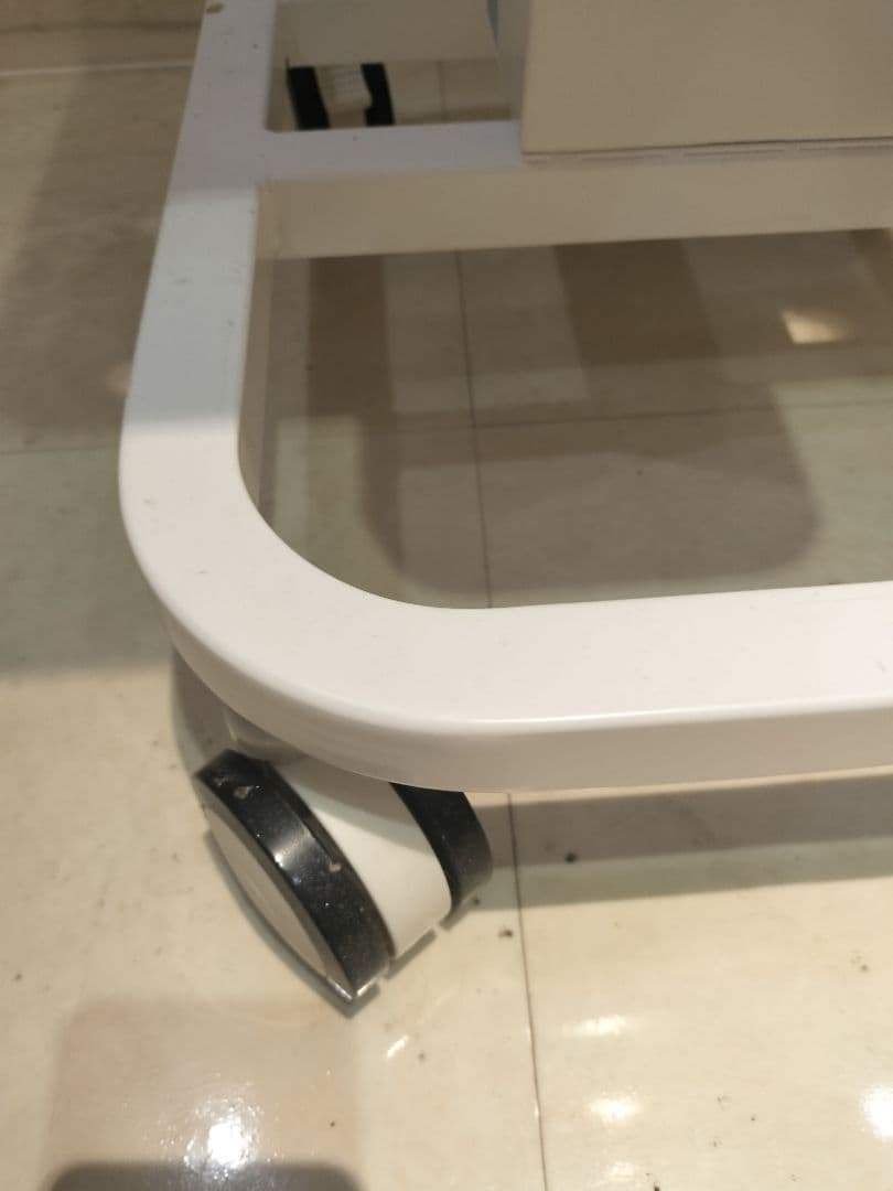 耐荷重40kg 超美品/スチール製のため頑丈】キャスター付きワゴン