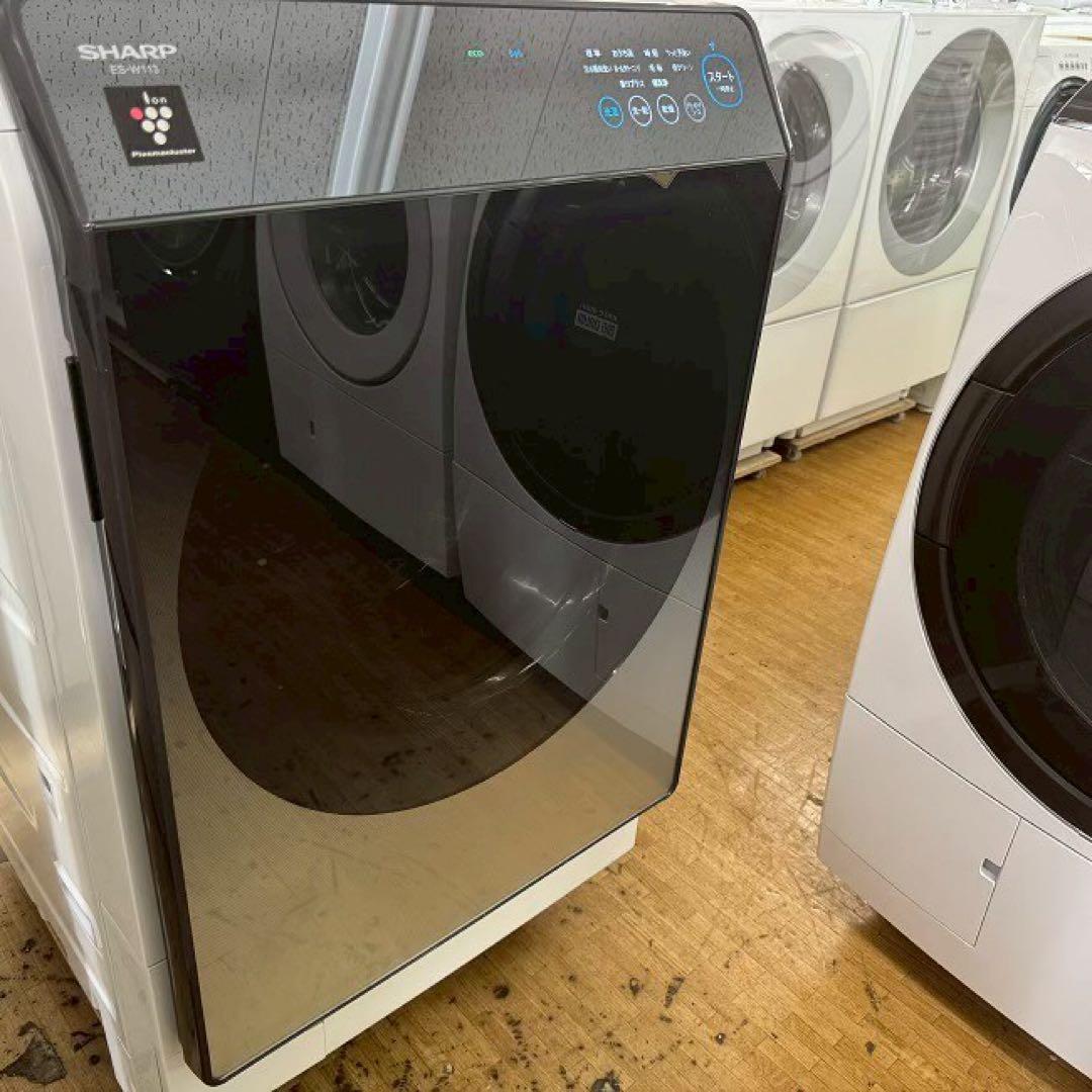 地域限定配送無料　シャープ　ドラム式洗濯乾燥機　ES-W113 分解清掃済み