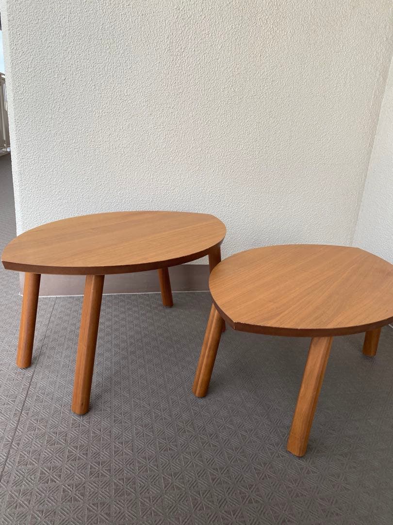 IKEA・イケア STOCKHOLM ローテーブル 2点セット ブラウン 木目調