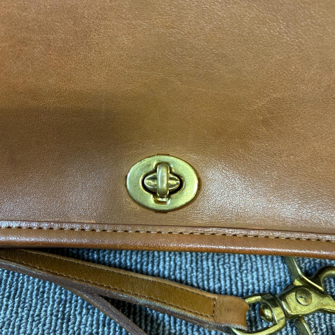 COACH オールドコーチブラウンショルダーバッグ 0586-312