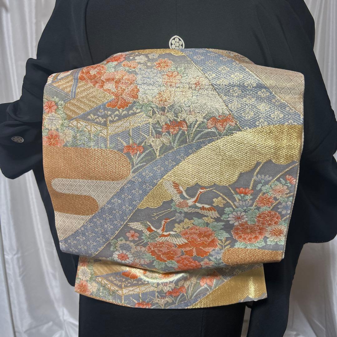 う*こ様 未使用近い　美品　袷　正絹　作家　金箔　黒留袖　フルセット　西陣唐織最