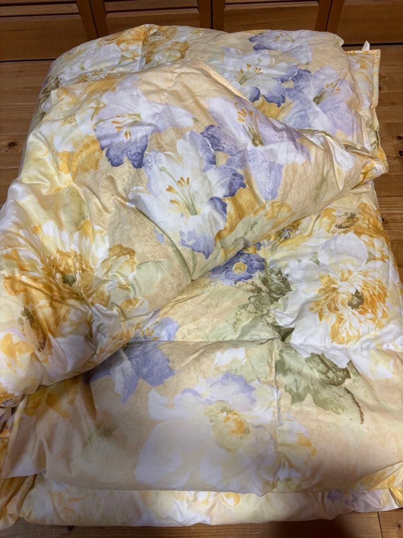 花柄 高級ダウン掛け布団 190cm×210cm