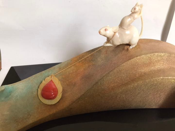 珊瑚　鼠　18金   吉祥物