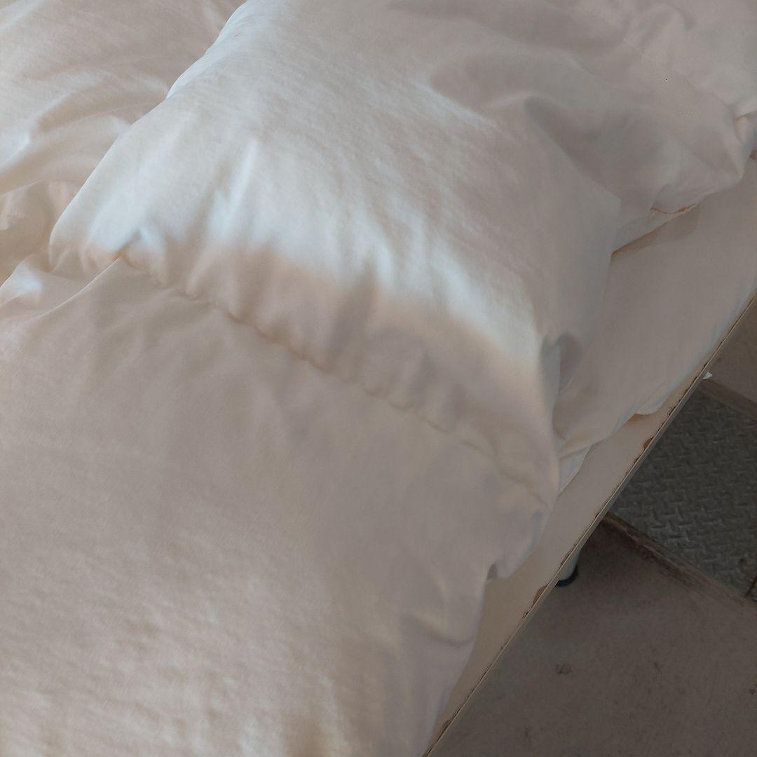 ホワイト 羽毛掛け布団 中古