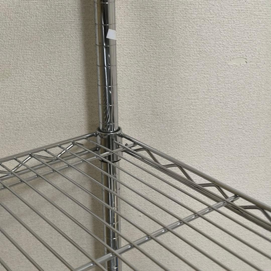 【幅90cm】スチールラック 5段 シルバー 棚板1枚追加済み　値引き交渉可