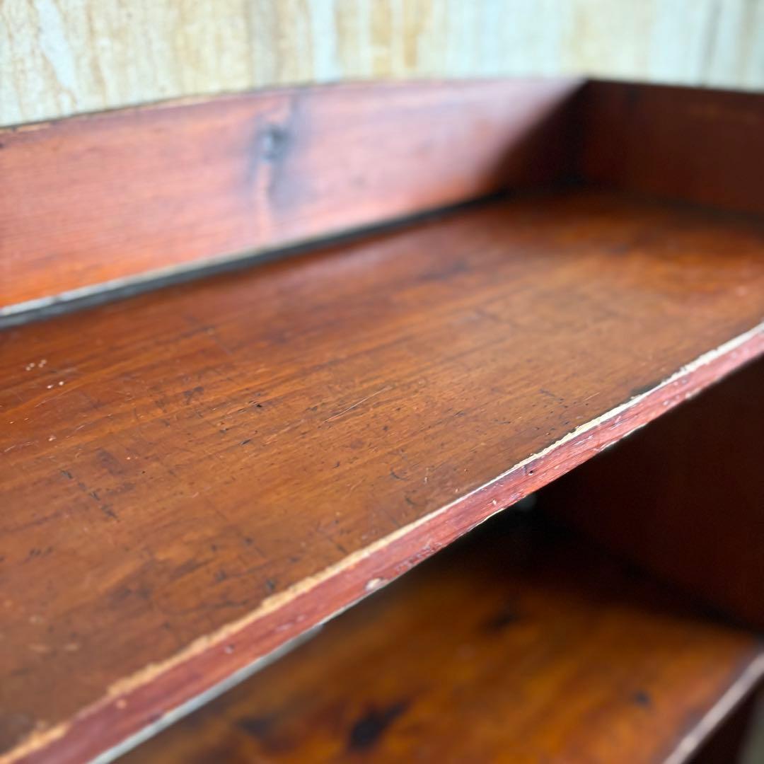 楔の本棚　3段　書棚　無垢材　オープンシェルフ　ラック　ヴィンテージ