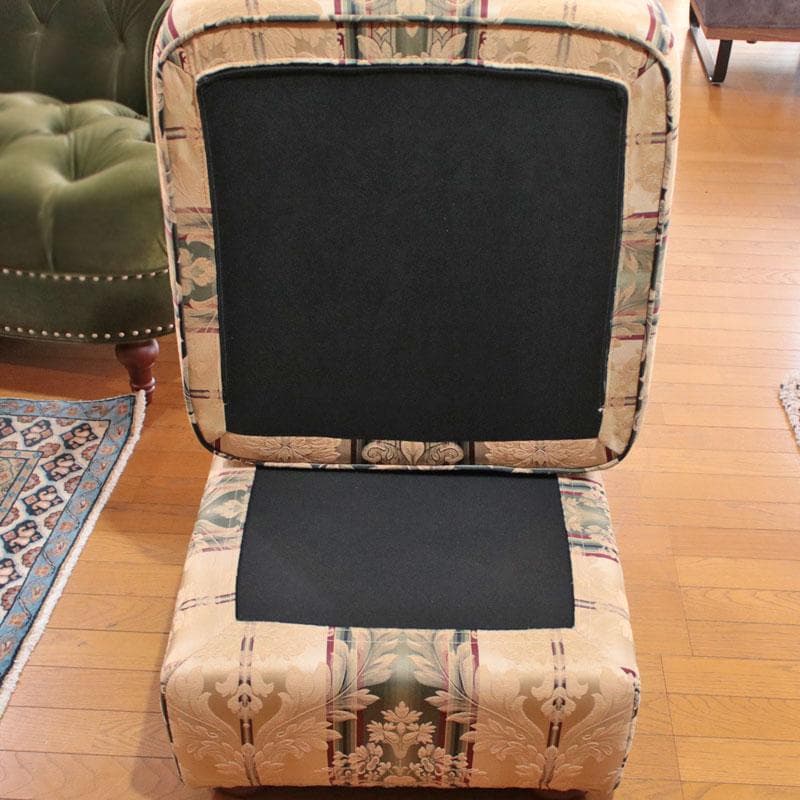 クラシック 花柄×ストライプ アメリカン ファブリックオットマン 622-004