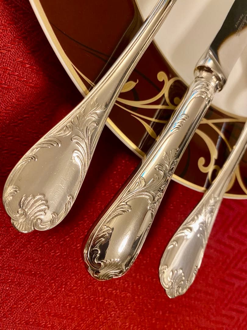 【やっぱりマルリー☆美品☆】クリストフル マルリー スタンダードカトラリーセット