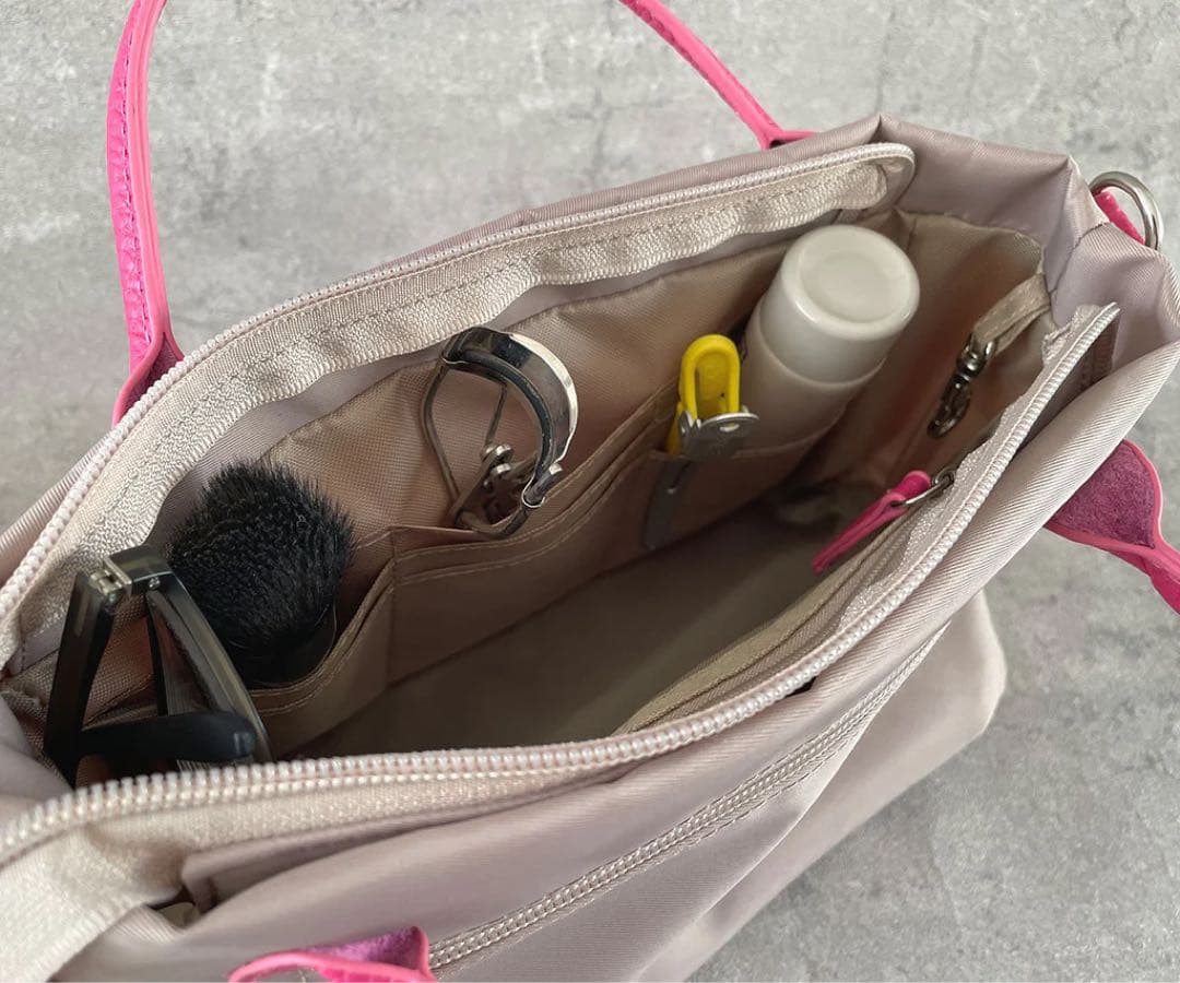 タイムセール　新品未使用　サロンドアルファード　バッグインバッグとパールハンドル