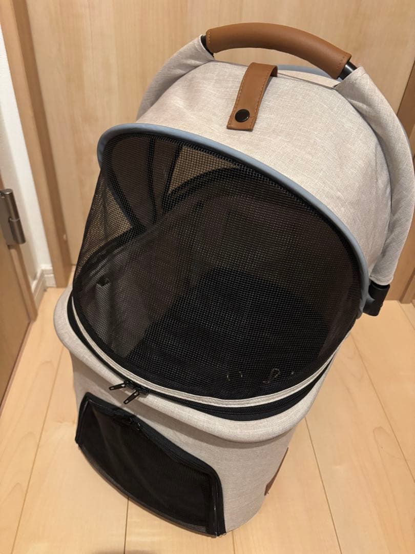 PETTENA 折りたたみ式ペットカート 分離型 ベージュ