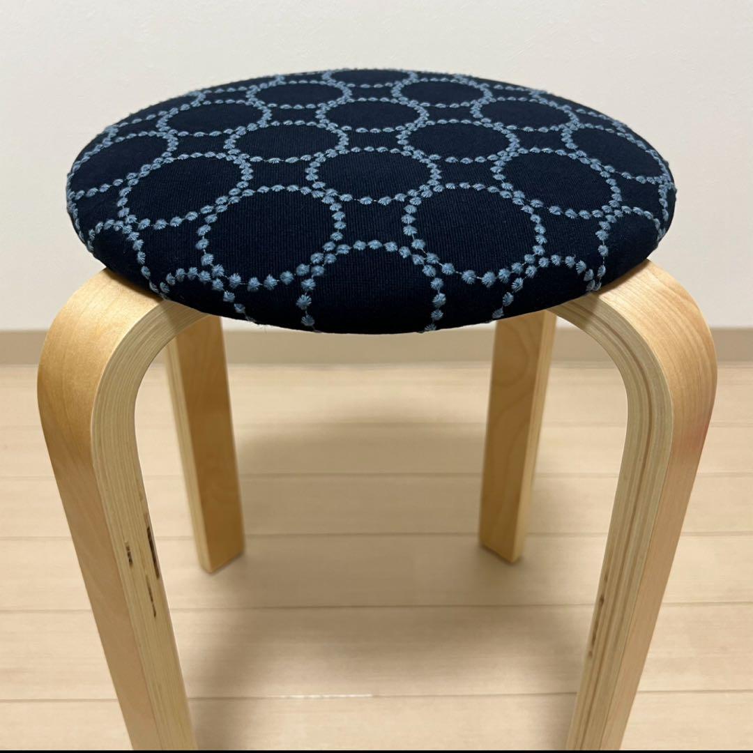 ミナペルホネン スツール タンバリン 丸椅子 【旧インディゴ/ダークグリーン】