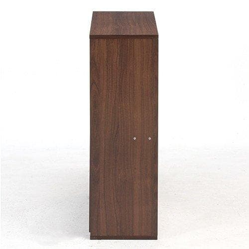 ダブルスライド収納棚 W90 ミディアムブラウン